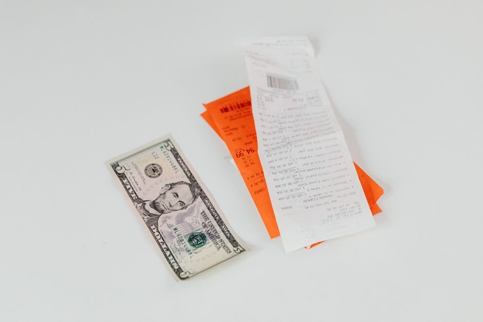 Shopping receipt on a table during the 2026 tax free weekend