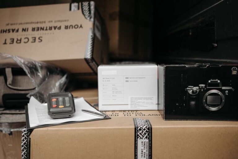 Boxes of used and returned Amazon items ready for warehouse or renewed inspection