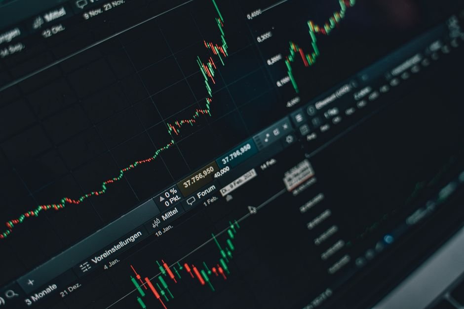 Stock market trading screen showing charts after Apple and Amazon 2026 earnings