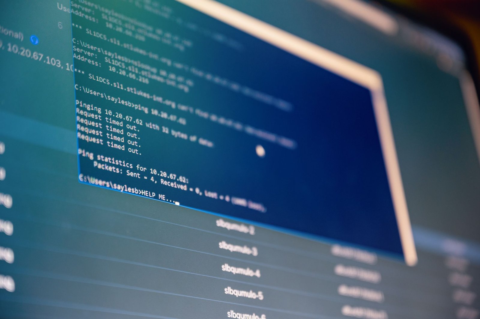 Laptop screen showing files being saved before a software migration deadline