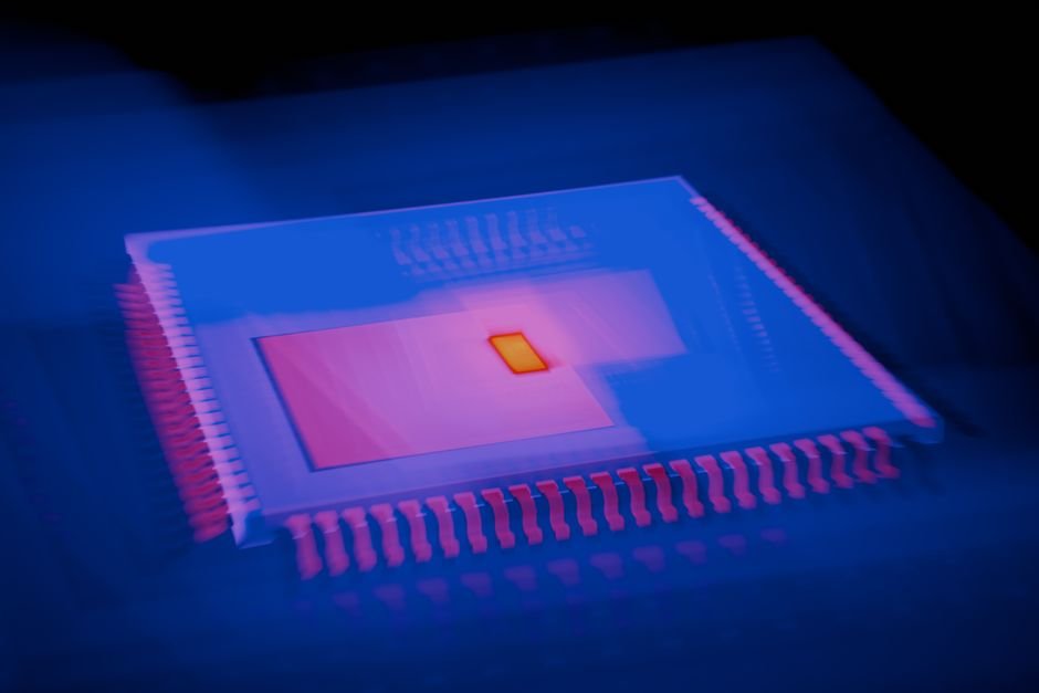 Abstract artificial intelligence chip representing an AI model comparison