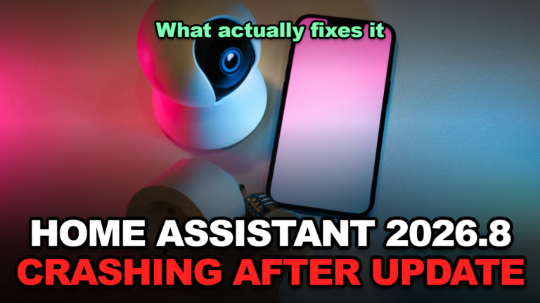 Home Assistant 2026.8 Update Crashing? Here’s What Actually Fixes It