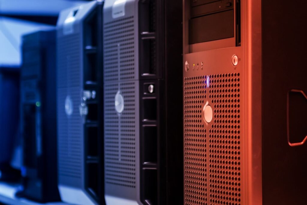 Close-up of home server hardware running Home Assistant