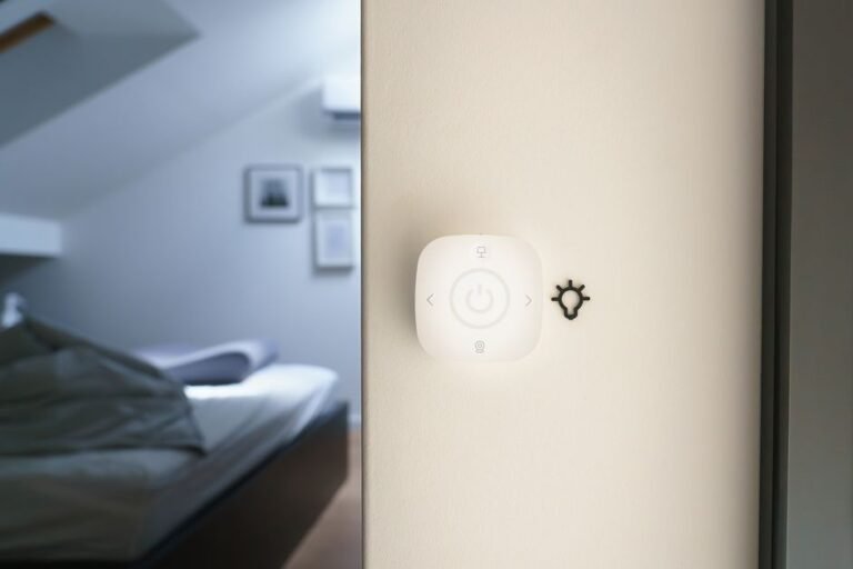 Smart home hub device on a table representing a Thread border router for Matter devices