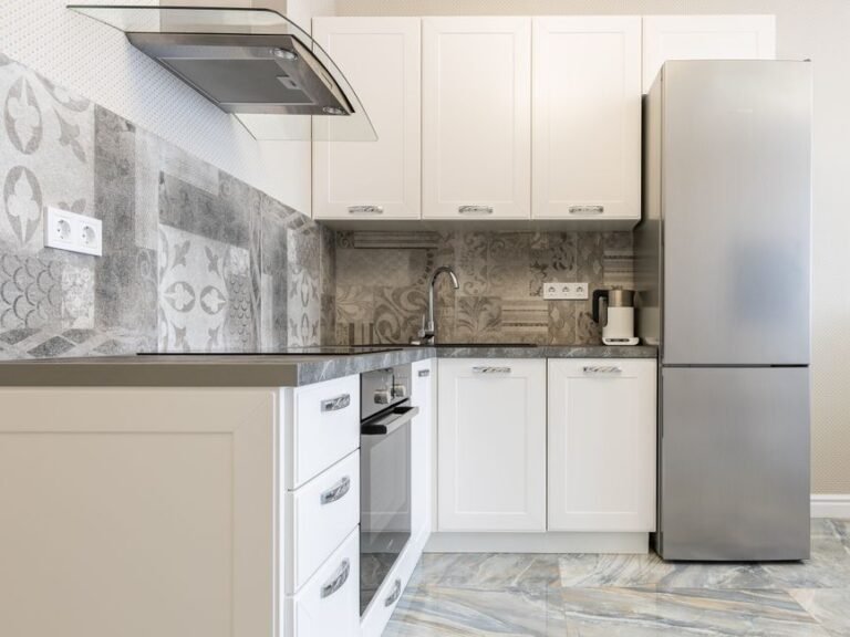 Modern kitchen with a connected smart refrigerator