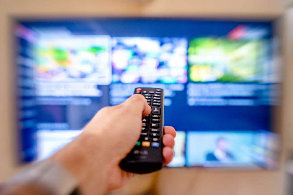 Person streaming a Korean drama series on a TV, representing watching The Scandal on Netflix