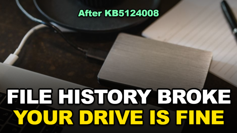 Windows 11 File History reconnect your drive fix thumbnail