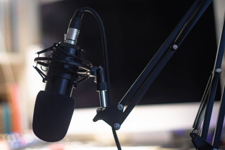 Condenser microphone used to record audio that can be uploaded to ChatGPT for a transcript