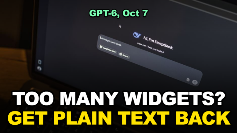 ChatGPT Answers Turned Into Charts and Widgets? How to Get Plain Text Back After the GPT-6 Intelligent UI Update (2026)