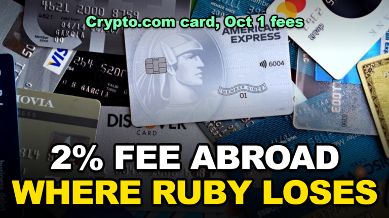 Crypto.com Card Charges 2% Abroad From October 1: The Monthly Spend Where Ruby and Jade Cardholders Now Lose Money, Calculated (2026)