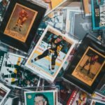 Stack of collectible trading cards on a table