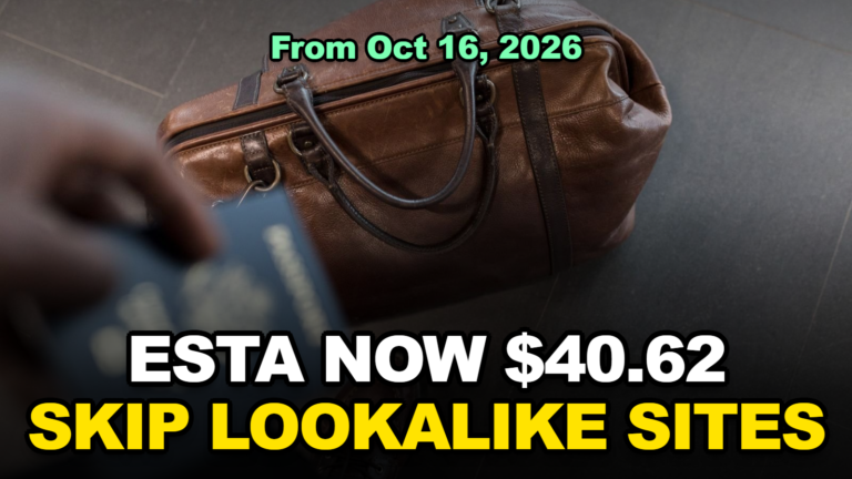 ESTA Fee Rises to $40.62 on October 16, 2026: Do You Need to Reapply, and How to Avoid Lookalike ESTA Sites