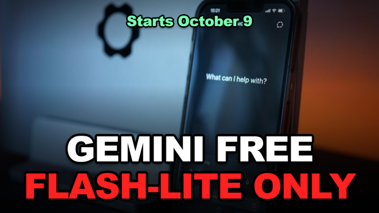 Gemini Free Goes Flash-Lite Only on October 9: What You Lose, and Is AI Plus or AI Pro Worth It? (2026)