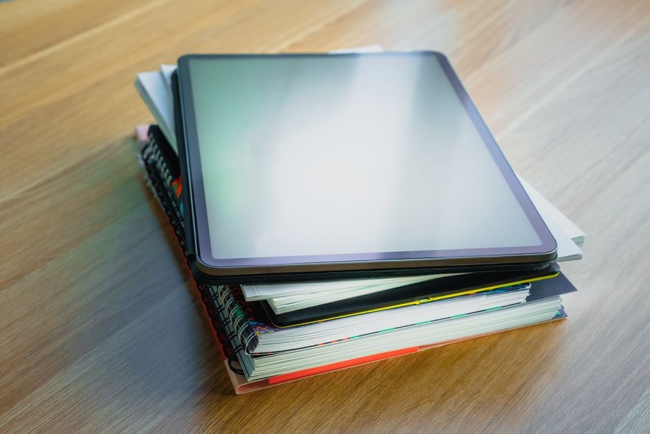 Tablet used to plan and book travel activities