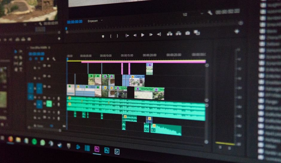 Video editing timeline where AI captions from MAI-Transcribe-2 would be added