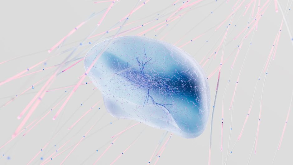 Abstract 3D neural network render illustrating Meta's Muse Wonder AI model