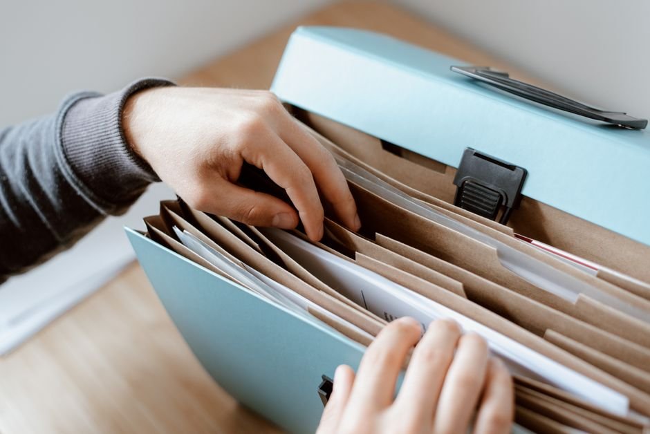 Financial documents and calculator