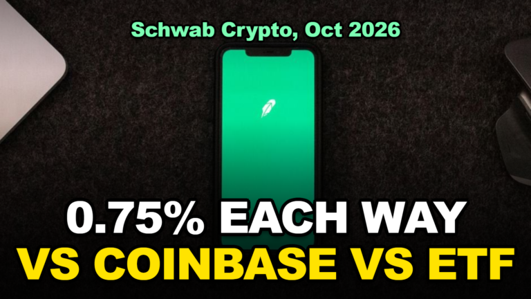 Schwab Crypto Opens to All Clients: 0.75% vs Coinbase vs ETF