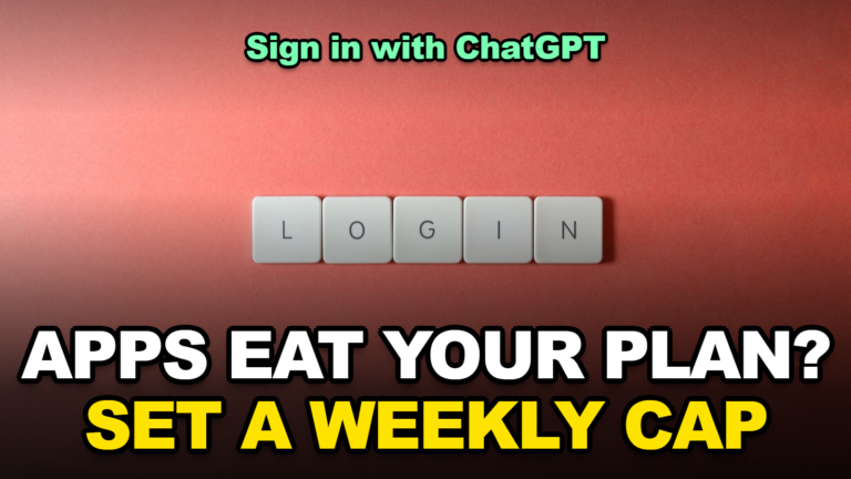 Sign in with ChatGPT Draining Your Plus or Pro Limits? How to Cap or Disconnect an App (2026)