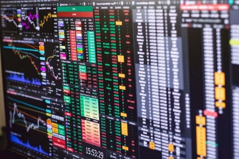 Trading screen with index price charts representing index perpetual futures